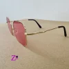 عینک شب زنانه با عدسی صورتی و فریم مربعی کد 13